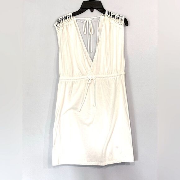 Converse | Women’s White Sleeveless Elastic Waist Swim Coverup Dress - Picture 1 of 16